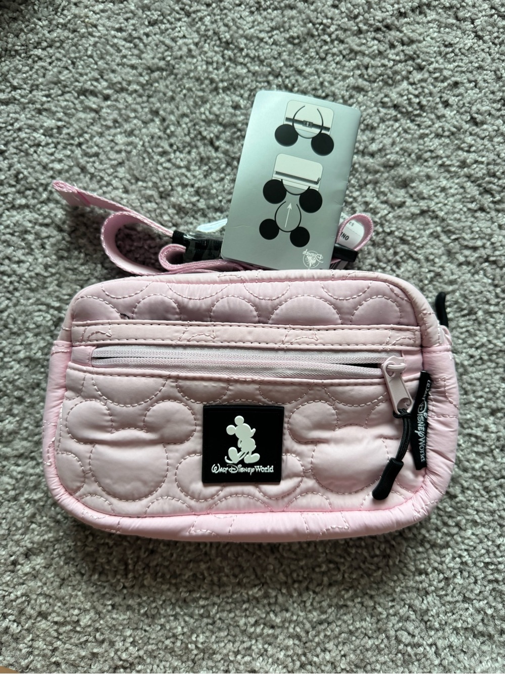 Disney Pink Quilted Crossbody Bag